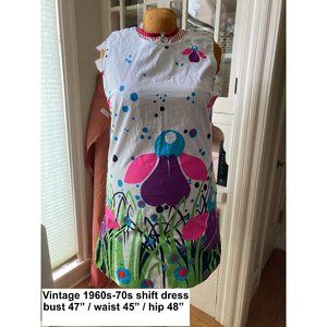Vintage 1960s Cotton Shift Dress